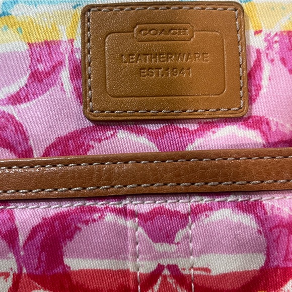 Coach Hampton Scribble Stripe Swingpack Crossbody Bag Purse - Picture 9 of 15